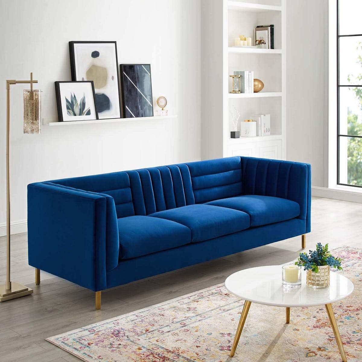 Ingenuity Tufted Performance Velvet Sofa - living-essentials